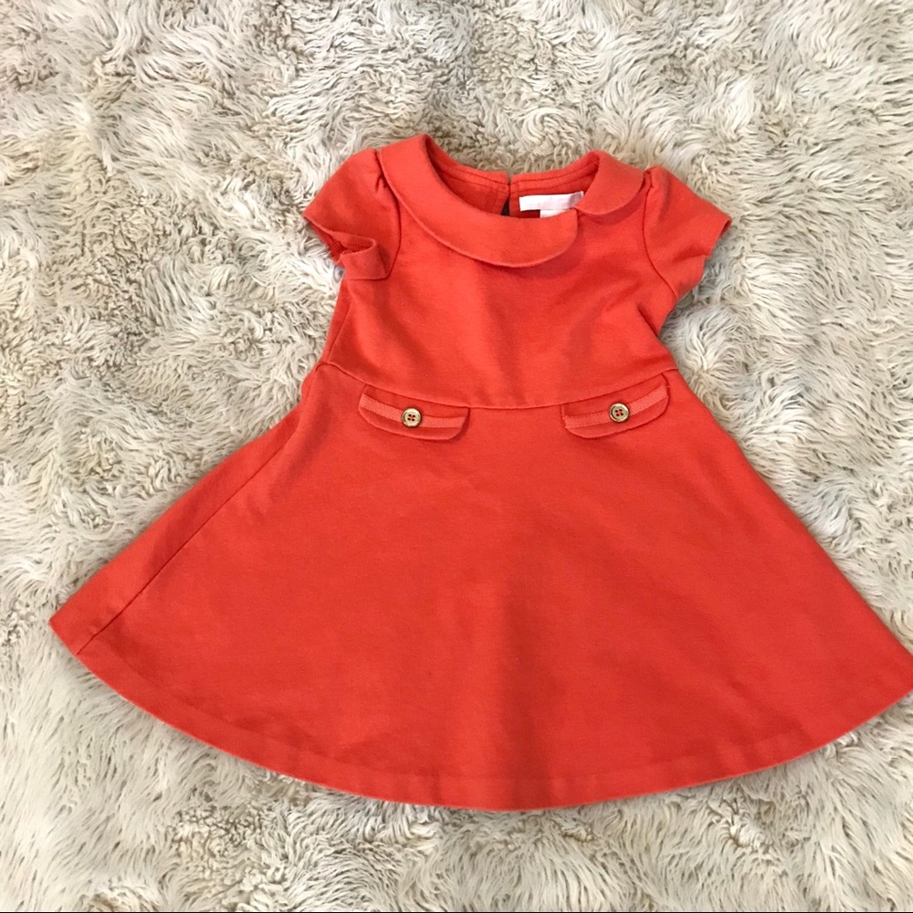 Janie and Jack 18-24 months orange flare dress